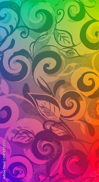 Fototapeta Rainbow Swirl Rhapsody