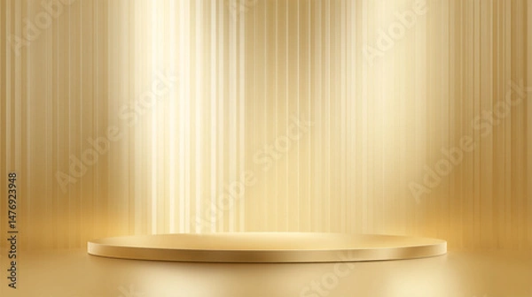 Obraz empty stage with spotlight on stage