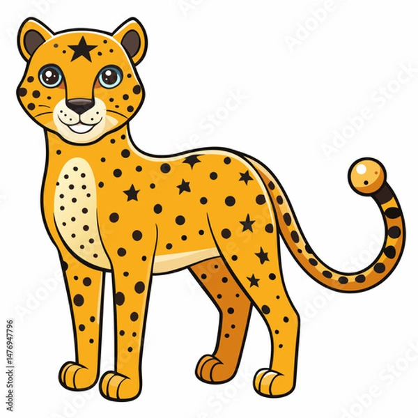 Fototapeta Galactic Cheetah Vector Design
