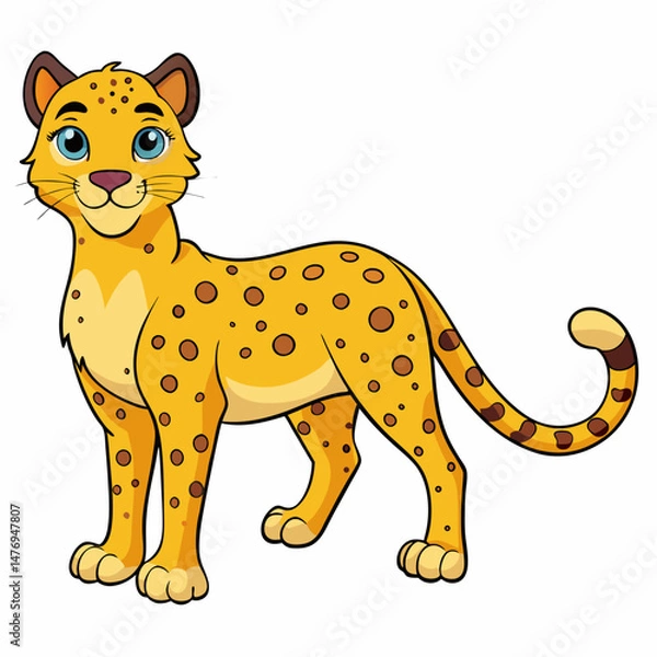 Fototapeta Galactic Cheetah Vector Design