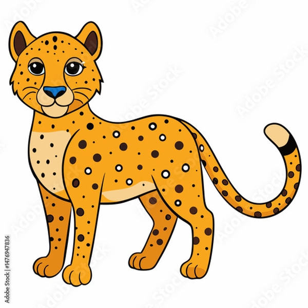 Fototapeta Galactic Cheetah Vector Design