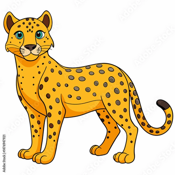 Fototapeta Galactic Cheetah Vector Design