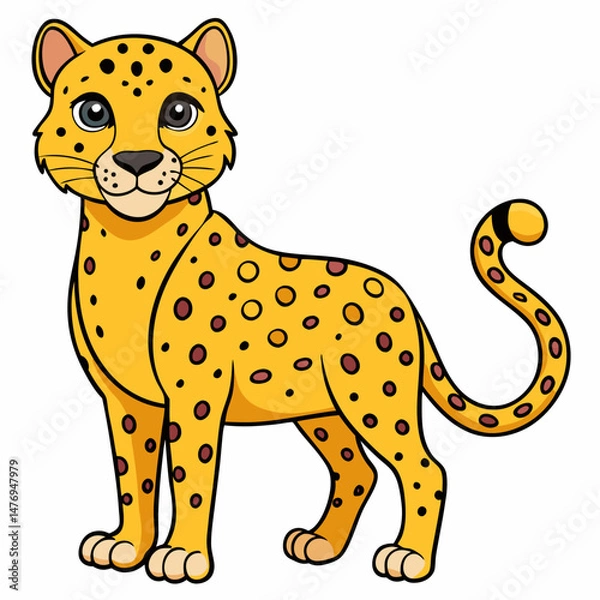 Fototapeta Galactic Cheetah Vector Design
