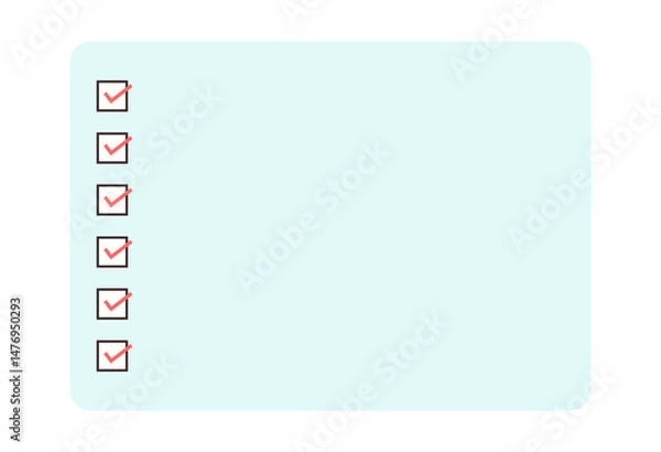 Fototapeta Checklist Style Frame Illustration (To-Do Memo Template)