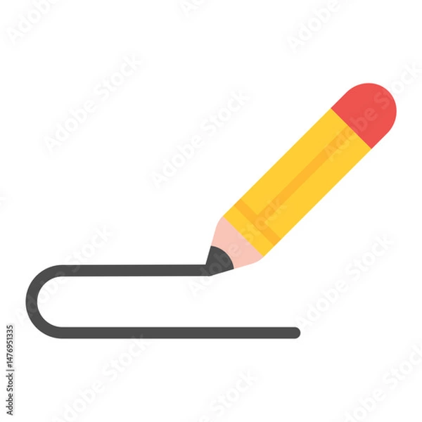 Fototapeta Writing Line Color Icon