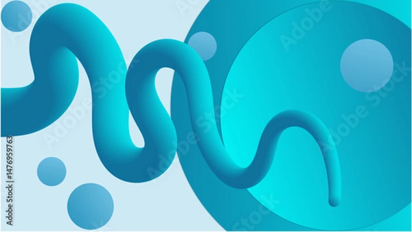 Fototapeta Geometric Abstract Background with Dynamic Shapes