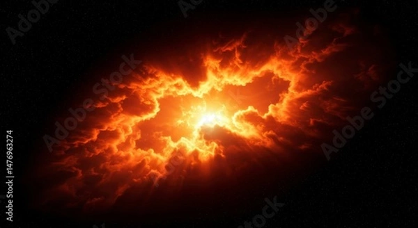 Obraz Fiery celestial phenomenon