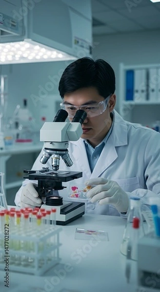 Fototapeta Lab Immersion: Unveiling Cellular Secrets