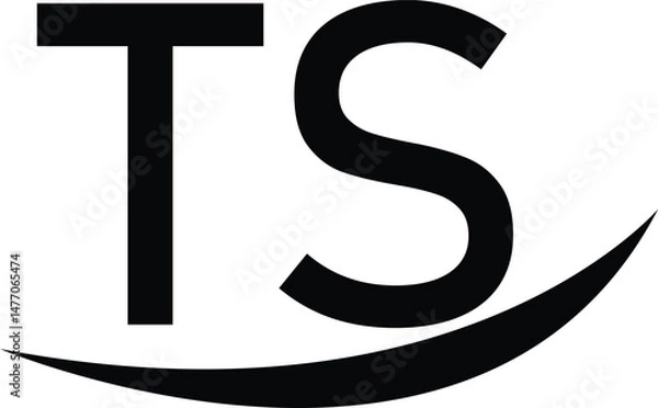 Obraz T S Font Logo Design New 