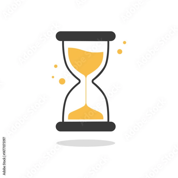 Obraz Hourglass icon Isolated flat vector in outline. Sand watch symbol. Sandglass symbol, logo. Vector