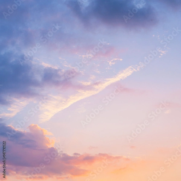 Obraz Piękne niebo o zachodzie słońca