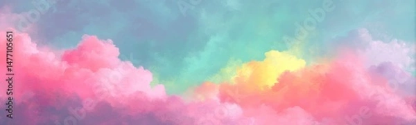 Fototapeta Colorful Dreamlike Cloudscape