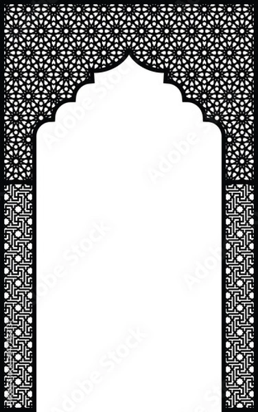 Fototapeta Mihrab, Vector for laser cutting