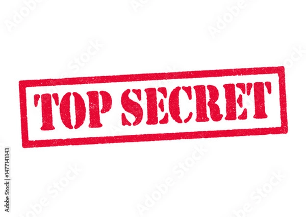 Obraz Vector illustration of the word Top Secret in red ink stamp