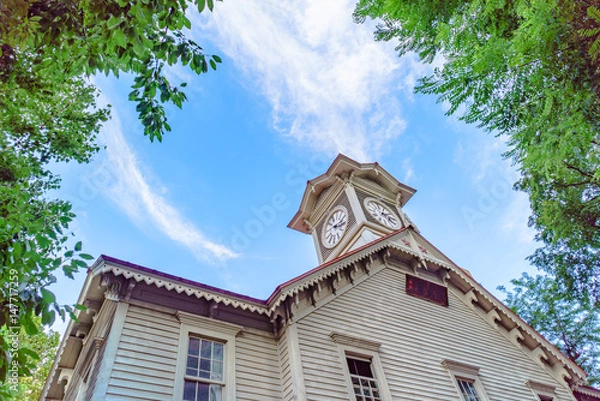 Obraz [北海道] 札幌市時計台 青空