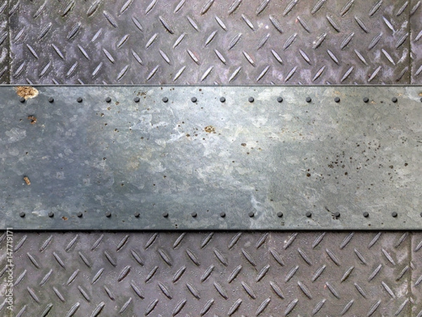 Obraz Metal texture with rivets background