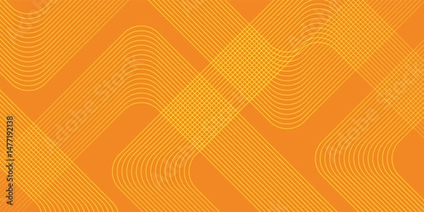 Obraz Orange abstract background. Minimal pattern. Vibrant gradient geometric lines. Modern design. Suit for banner, cover, business, flyer, poster, website, brochure, corporate