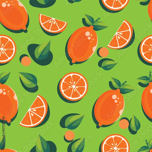 Fototapeta Vector Illustration of Various Fruits Background Pattern