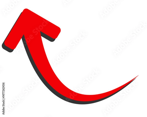 Obraz Red Arrow sign road sign colorful sign