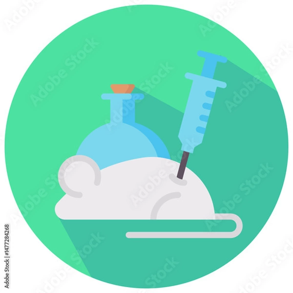 Fototapeta experiment vector round flat icon