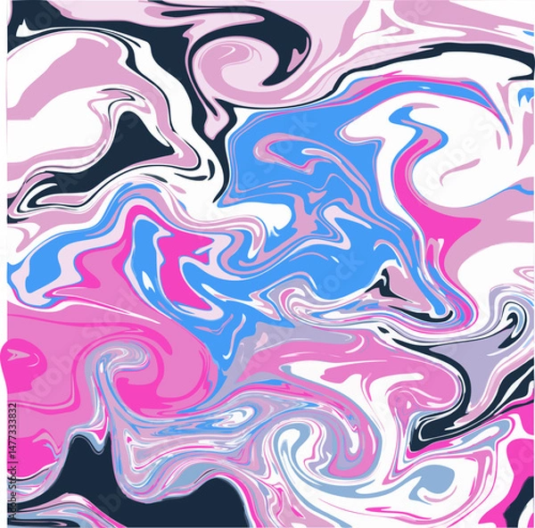 Obraz Abstract pattern with colorful liquid pink blue tone waves