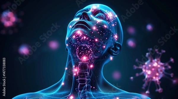 Fototapeta Lymphadenopathy: Deciphering the Mystery of Swollen Lymph Nodes and Underlying Conditions 