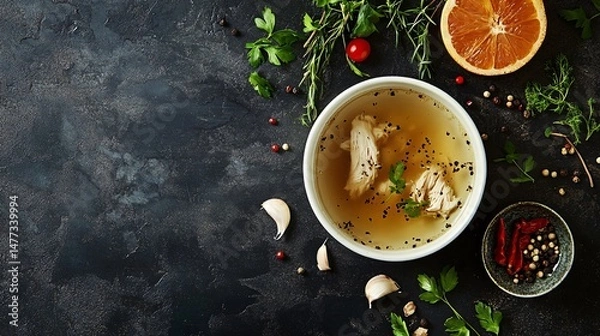 Fototapeta soup with mushrooms