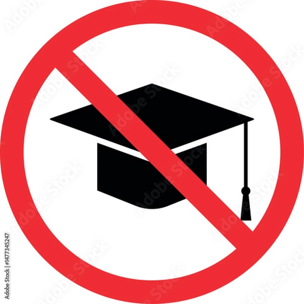 Obraz No graduation sign. Forbidden signs and symbols.