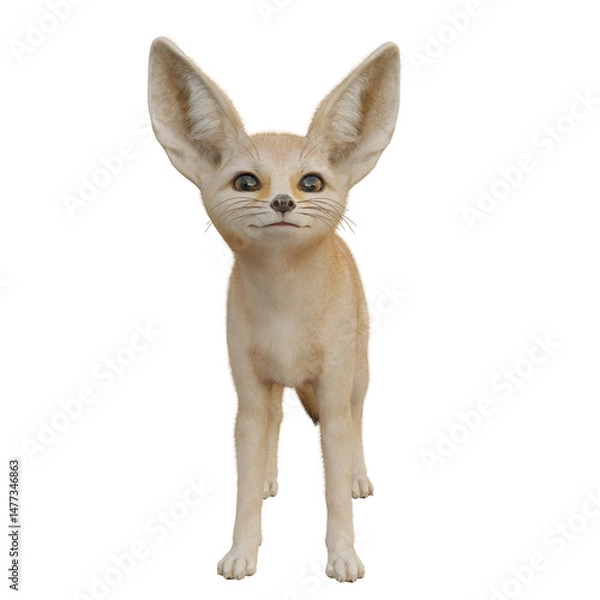 Obraz 3D rendered fantasy desert fox isolated on transparent background