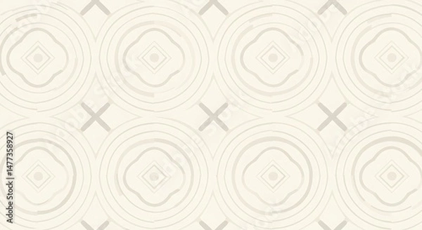 Obraz Modern Geometric Line Pattern in Neutral Tones 