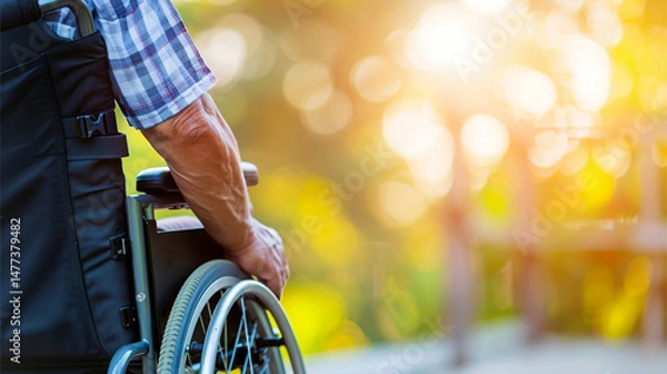 Obraz disabled man in wheelchair