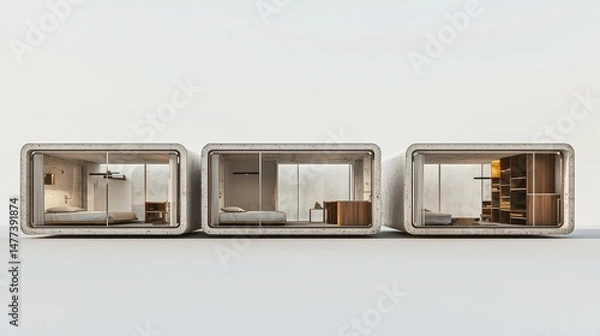 Obraz Modular Home Modules Clipped Together