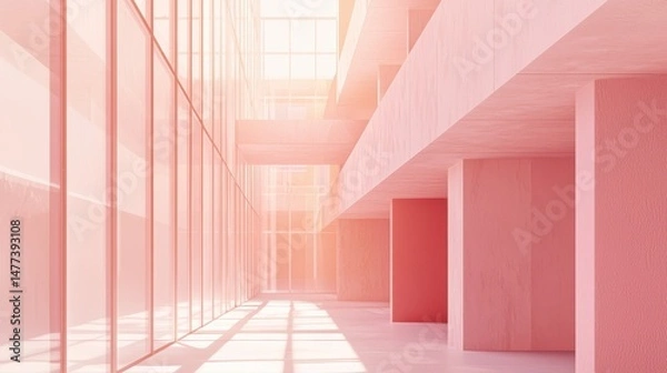 Obraz Two Blocks Linked by Central Atrium