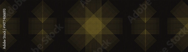 Fototapeta Panorama Abstract Golden Light Electronic Lines on Technology Background,comic and Motion concept design,vector.
