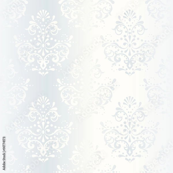Obraz Intricate white satin wedding pattern