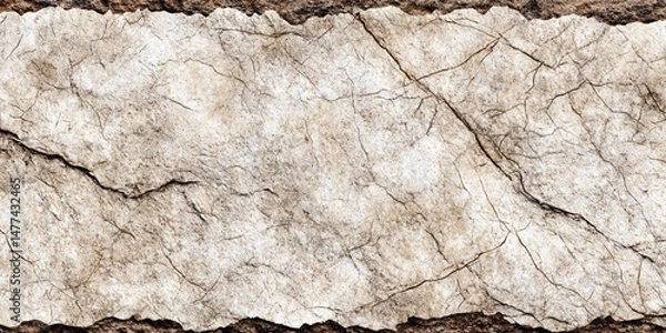 Fototapeta Textured Surface of Natural Stone with Cracks and Lines in Earthy Tones and Neutral Shades