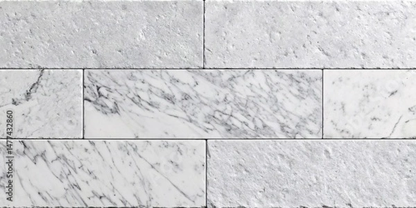 Fototapeta White Marble Texture with Veins and Polished Finish for Elegant Design and Decoration