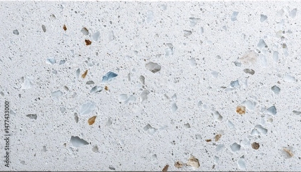 Fototapeta White Stone Surface with Colorful Pebbles and Fine Texture for Design and Architecture Projects