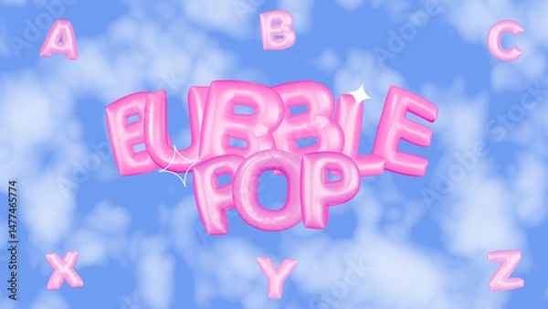 Obraz Bubble Pop text