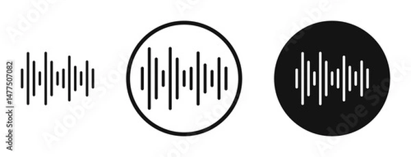 Obraz Waveform icons in line art painting concept