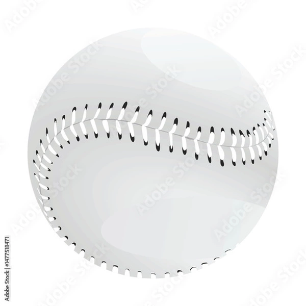 Obraz Baseball ball isolated. vector illustration