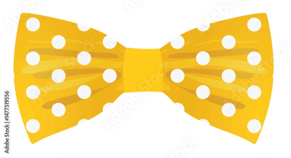 Obraz Yellow bow tie. vector illustration