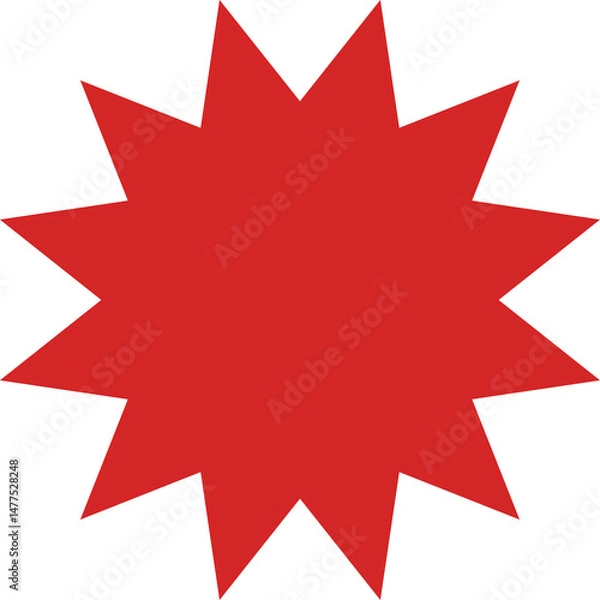 Obraz Starburst sticker set - collection of special offer sale oval and round shaped sunburst labels and badges. Promo stickers with star edges.