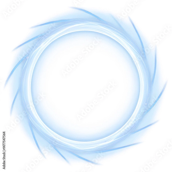 Fototapeta Dynamic Spinning Circle of Light: Abstract Energy and Motion Design - Isolated on Transparent Background PNG