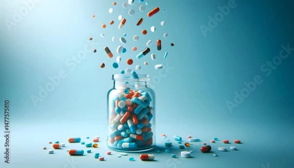 Obraz 약병 속 알약들