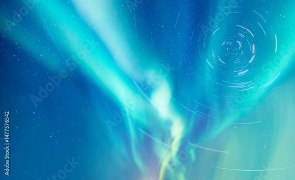 Obraz Northern lights or Aurora borealis in the sky - Tromso, Norway