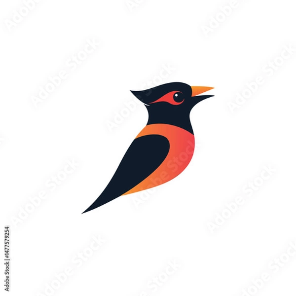 Fototapeta vector illustration of a bird