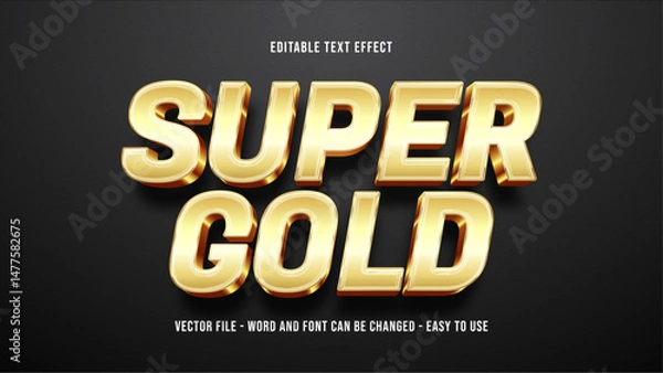 Obraz Editable text effect gold mock up