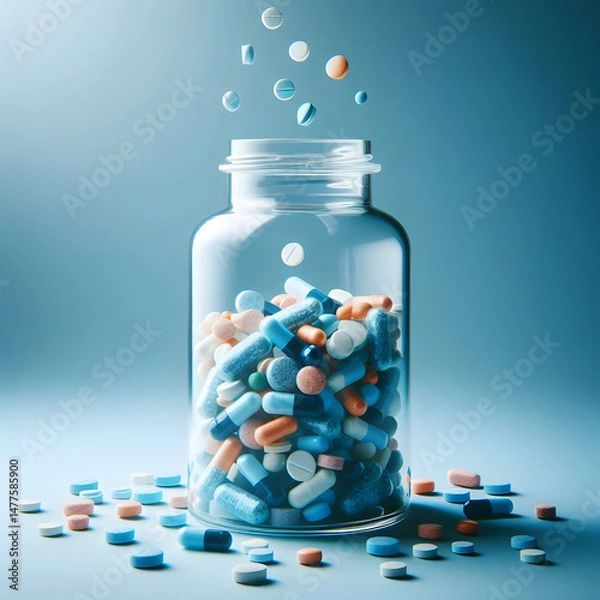 Obraz 약병 속 알약들