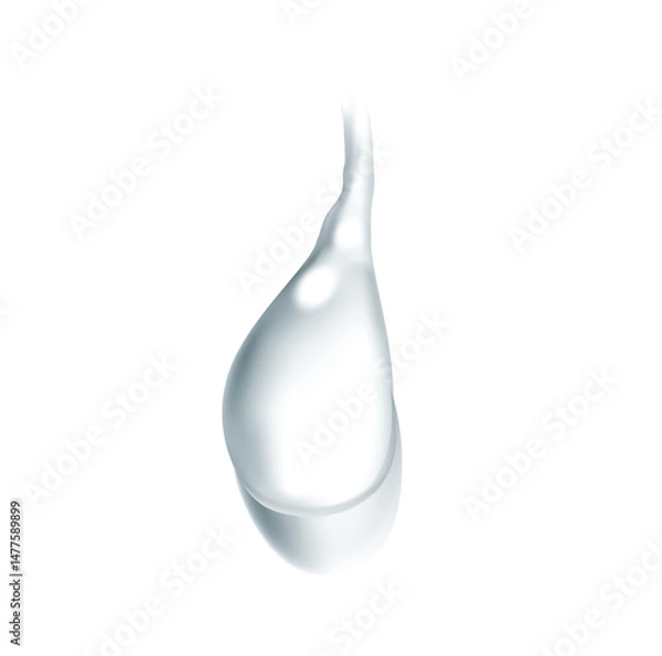 Fototapeta Realistic transparent water drops set. Raindrops on the glass. Isolated vector illustration	